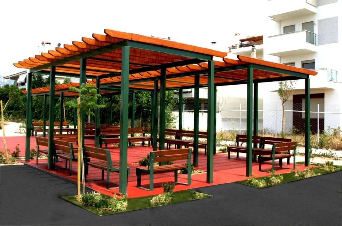 Μεταλλική πέργκολα για τον δήμο Ελληνικού